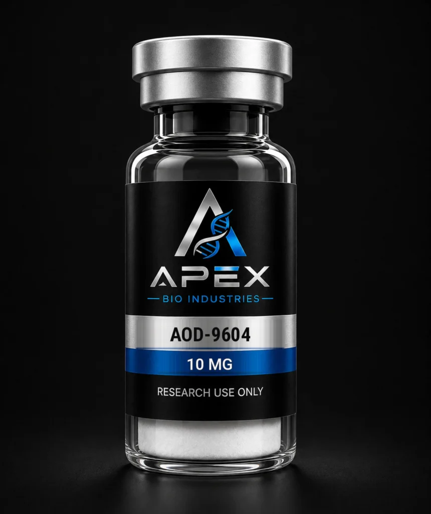 Apex Bio Industries AOD-9604 research peptide vial