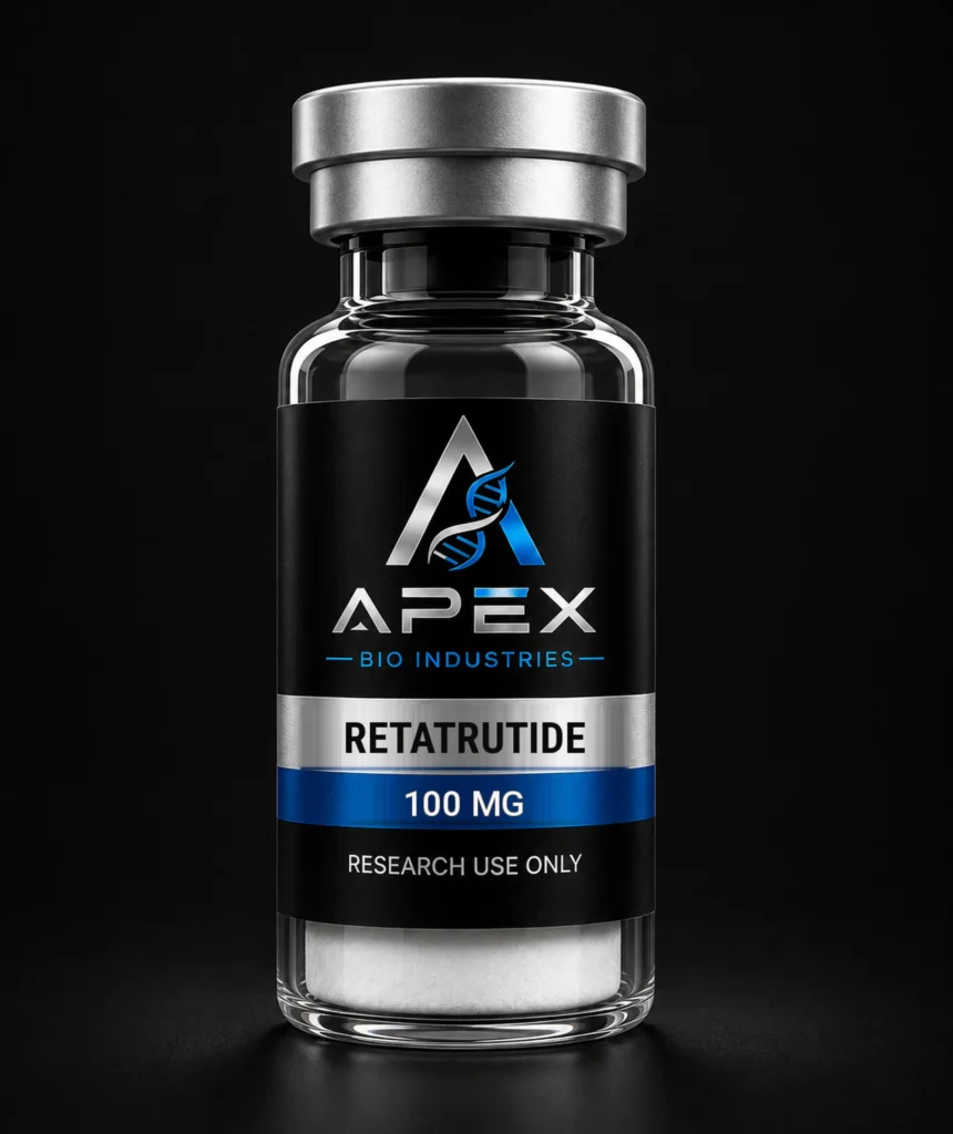 Apex Bio Industries Retatrutide research peptide vial